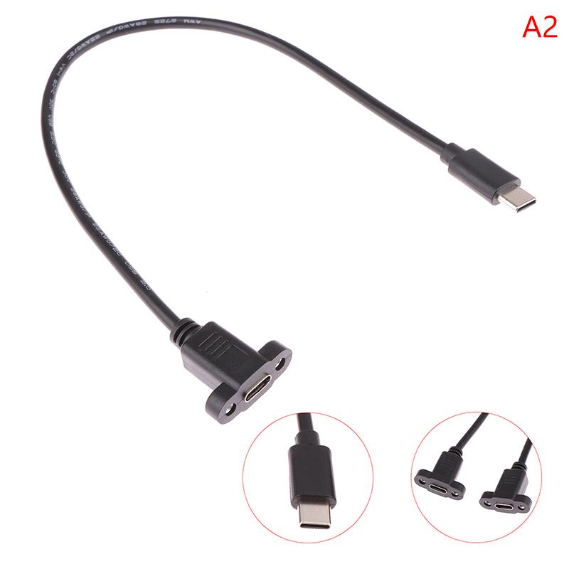 USB 3.1 Type C Micro Usb2.0 With Panel Mount Screw Extension Cable Cord USB C Male To Female Extending Wire Extender Data Cord