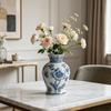 Chinese Blue-and-white Porcelain Ceramic Vase Flower Vase Flower Arrangement Accessories Ceramic Handicrafts Vases Flowerpots