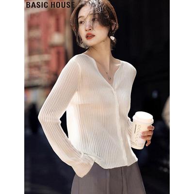 Базовый женский легкий вязаный кардиган с защитой от солнца Basic House