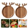 Appetizer Platter Decorative Wood Dinner Tray Dessert/Snacks/Fruit/Cookies Wood Serving Platter Food Dish Plate Kitchen Supplies
