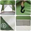 Cabin Tent with Roof Green 12 Person Polyester and Steel