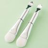 Soft Mask Brush Double Head Silicone Soft Bristle Brush Dual-use Electroplate Facial Mask Cleaning Brush Facial Beauty Tool