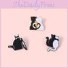 Unique Couple Animal Cat Enamel Lapel Pin Stylish Brooch For Fashionable Lovers Cat