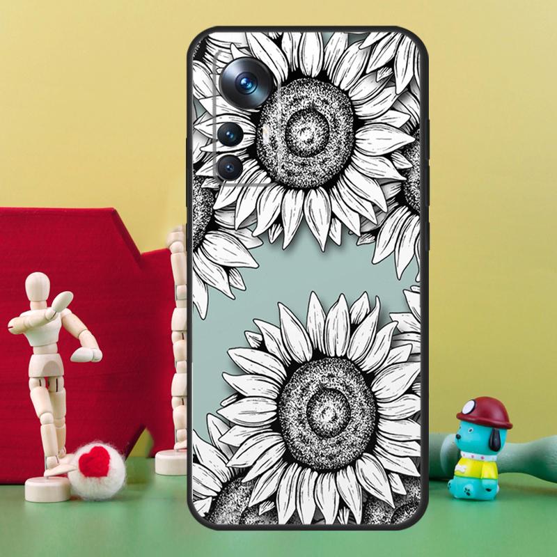 Чехол с подсолнухом для Xiaomi 15T 14T 13T 14 15 Ultra 17 Pro Max POCO F8 Ultra F5 F6 F7 X5 X6 X7 Pro