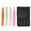 4Pcs Eyebrow Tweezers Eyebrow Tweezers Casing-Facial Hair, Debris and Ingrown Hair Removal