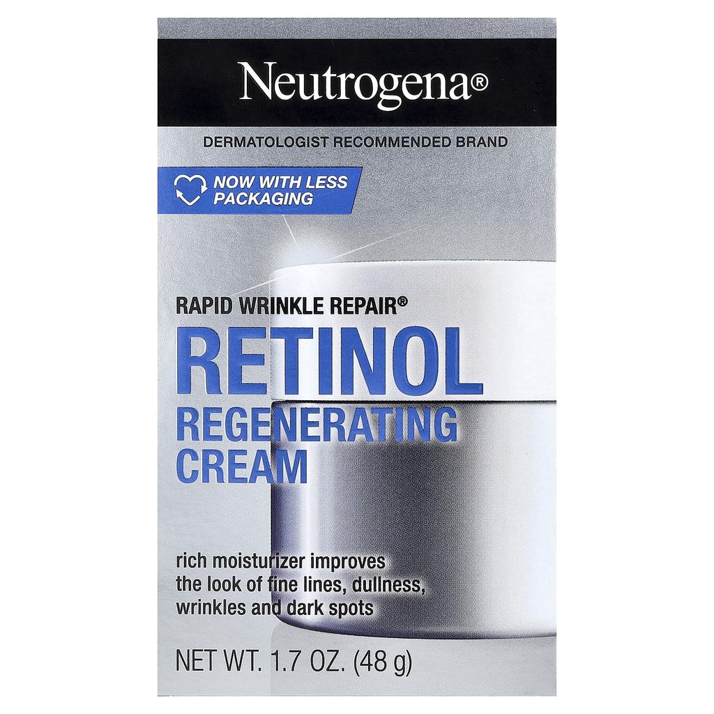 Neutrogena Быстрое Восстановление от Морщин®, Регенерирующий Крем с Ретинолом, 1,7 унции (48 г)