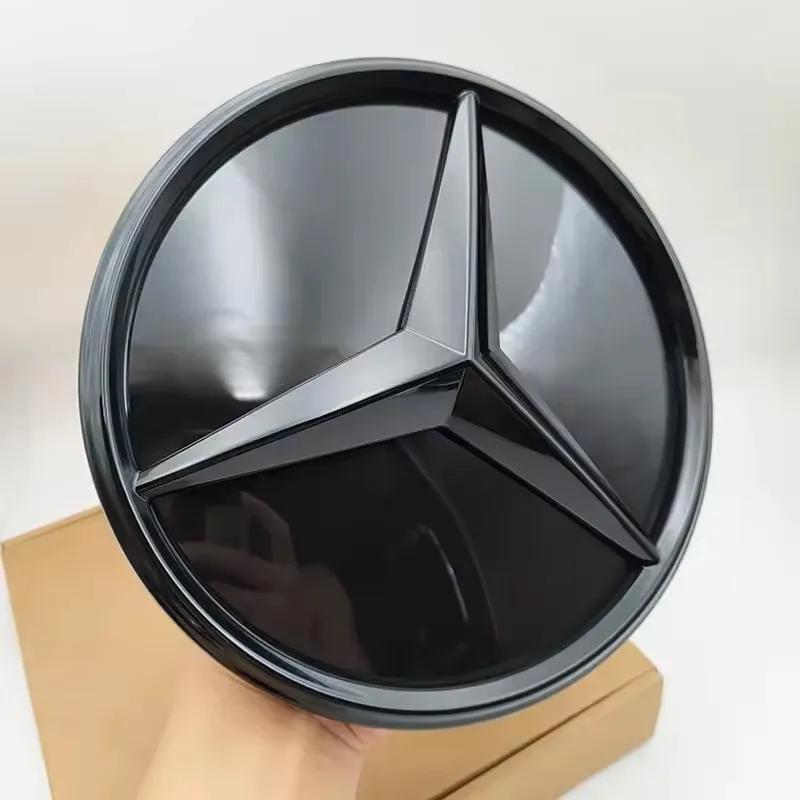 185mm Chrome Black Mirror Car Grille Star Emblem Badge Front Grill Logo For Mercedes Benz CLA W117 W118 GLA X156 Accessories GW1