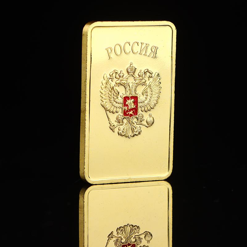 Золотой слиток, памятная сувенирная монета с изображением государственного герба СССР