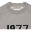 Fear of God Essentials 1977 Серия SS22 Свитшот с круглым вырезом и цифровой печатью логотипа Флисовый свитшот Унисекс Топы Темно-овсяный FOG-SS22-389