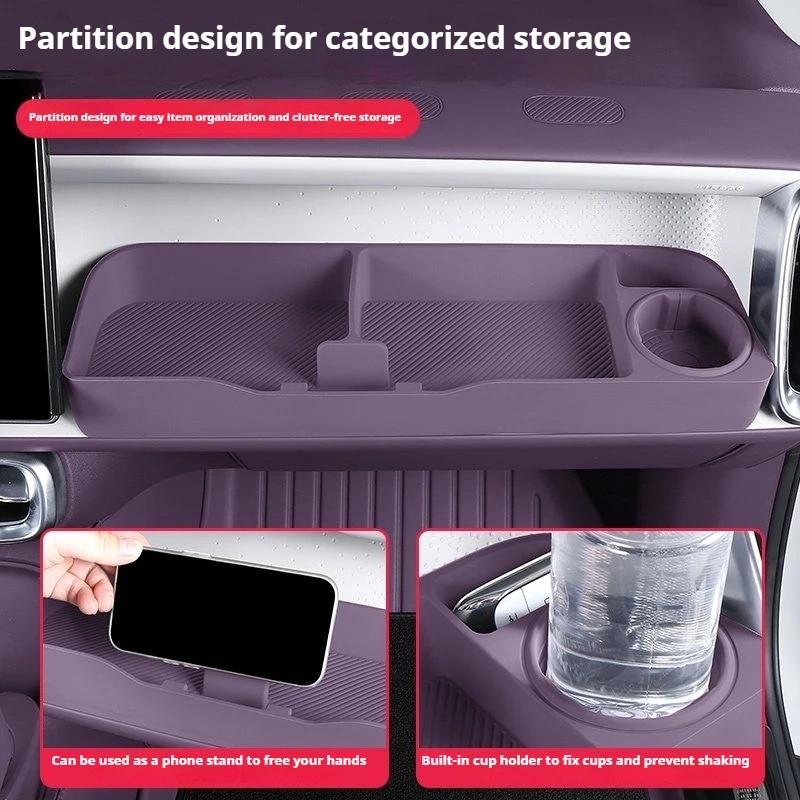 For Leapmotor B10 B01 Lafa 5 Car Passenger Side Dash Extension Storage Box Perforated Table Top Storage Box Interior Accessories