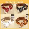 Leather Stylish Waist Belt For Women With Alloy Buckle And Elegant Design