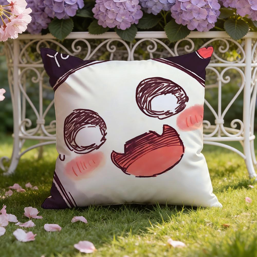 Character cute ghost Cushion Cover Home Car DualScene Pillow Cover Reversible for Premium Comfort