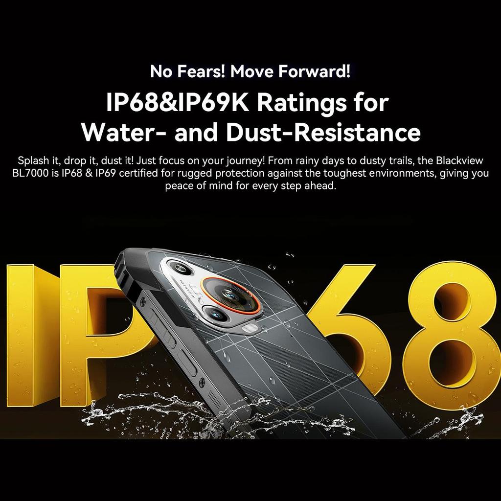 Blackview BL7000 5G 8GB 256GB Android 15 Rugged Smartphone 6.78 Inch 120HZ Mobile Phone 7500mAh