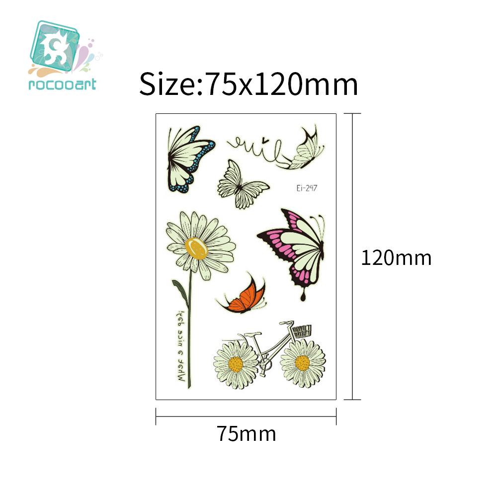 Glow-in-the-Dark Fairy Butterfly Tattoo Stickers for Kids - Waterproof & Fun Design
