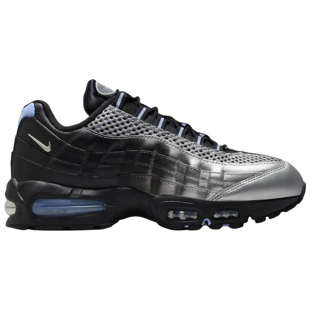 Palace x Nike Air Max 95 Big Bubble - Металлический Серебристый Унисекс Кроссовки Алюминиево-Черные IQ7708-095