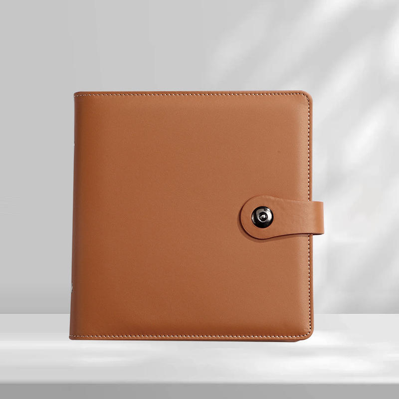 Кожаный альбом для хранения учебных денег с застежкой-кнопкой, портативные держатели денег, блокнот для отслеживания бюджета