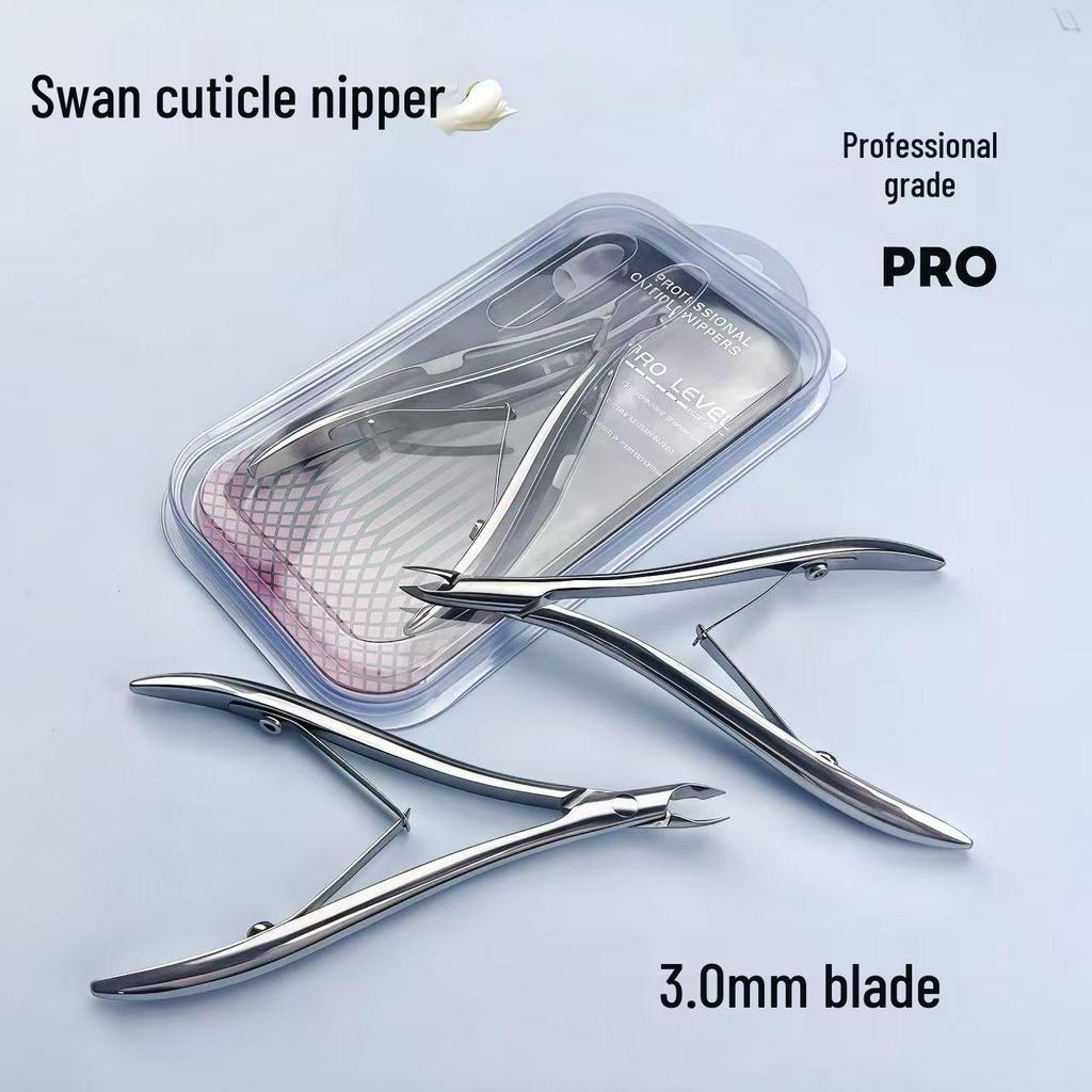 Swan 3.0mm PRO Cuticle Scissors - Small Blade, Stainless Steel, Professional Nail Technician Tool