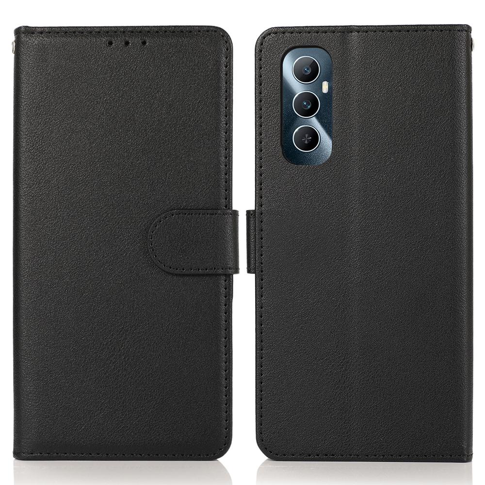 For Realme C65 4G Case Wallet Stand View PU Leather Phone Cover with Wrist Strap