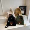 Bear Backpack Corduroy Student Schoolbag Women Cartoon Backpack