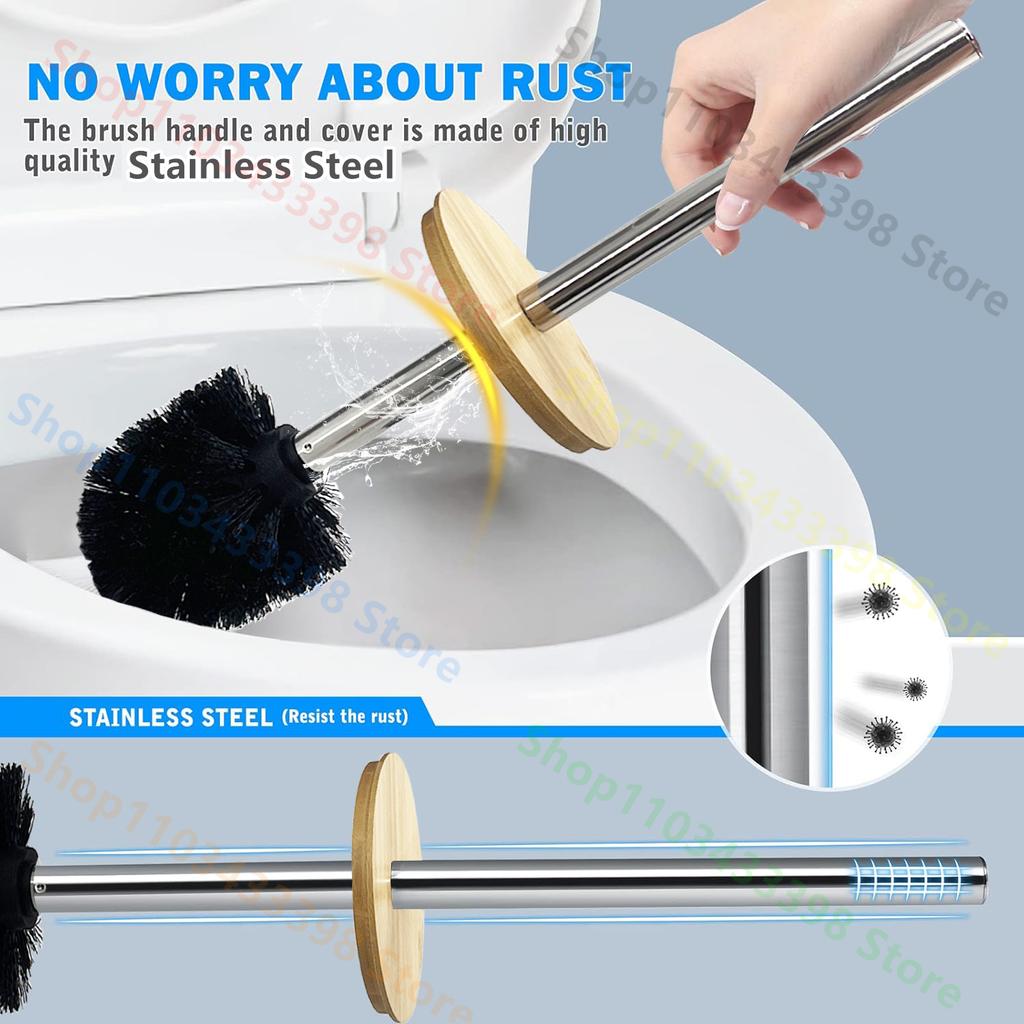 Туалетный ершик с длинной ручкой Пластик Прочный Щетка для чистки Декор для дома Аксессуары для ванной комнаты Съемная Белый Черный Серый Ершик для туалета