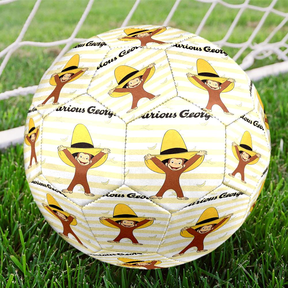 Curious George Theme Size 5 Soccer Ball, Suitable for Both Indoor and Outdoor Matches, a Gift Suitable for Everyone.