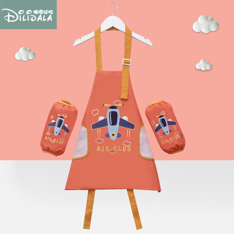2025 Детский фартук с рукавами, водонепроницаемый художественный халат, фартук для рисования для мальчиков и девочек, вытирать руки, специальный фартук для рисования