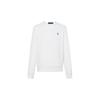 Polo Ralph Lauren FW23 Толстовка с круглым вырезом из флиса с вышивкой логотипа Pony и длинными рукавами Мужская толстовка Белая 710634932-004
