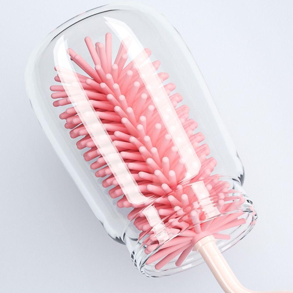 Kitchen Tool Silicone 360 Degree Small Brush Straw Scrubber Baby Pacifier Bottle Cleaning Brush