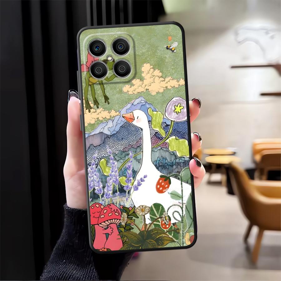 Мультяшная Утка Кошка Чехол для Телефона для Honor X7 90 X8 Magic5Lite 70 X6 X5b 8X X9a 200 400 Lite