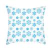 Ice and Snow Series Christmas Pillowcase, Blue Ice and Snow Ins Windblown Hair Pillowcase, American Cushion