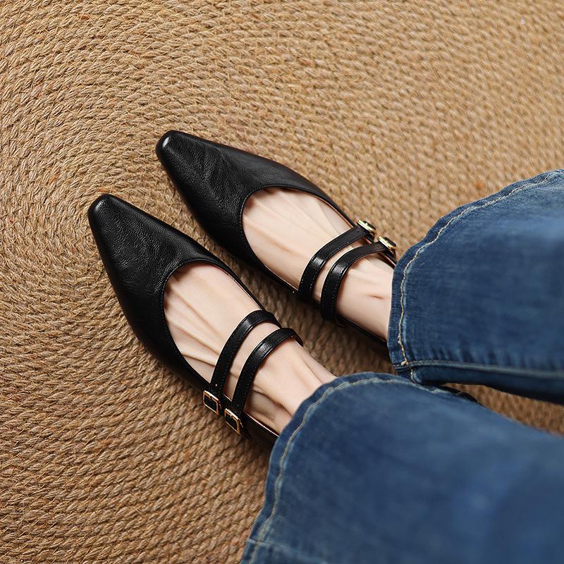 Модная повседневная женская обувь с острым носком, женская обувь с мелким вырезом и низким каблуком, платье, новая обувь-слипоны из ткани, мэри джейн, на шнуровке, резиновая, для отдыха