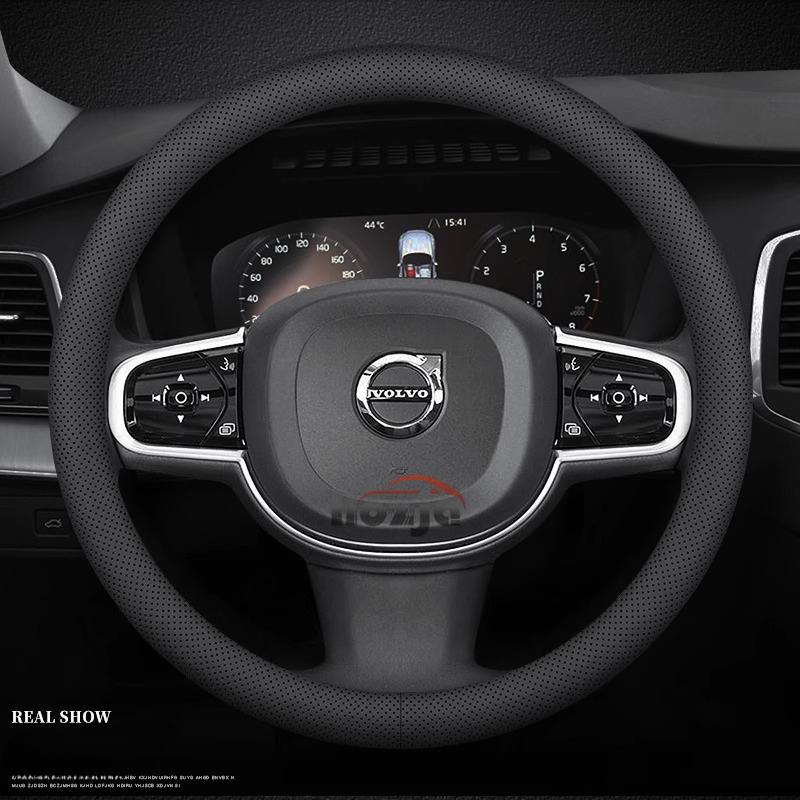Кожаная накладка на руль автомобиля для Volvo XC90 S90 XC60 V90 V60 B4 B5 B6 T4 T5 T6 T8 D4 D5 2012 -2025 Автоаксессуары