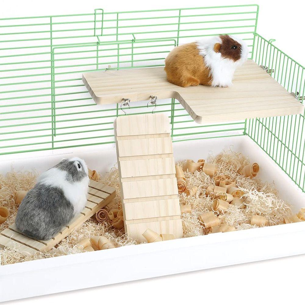 Птица Мышь Морская свинка Крыса Натуральный хомяк Выступ Клетка Аксессуары Стоячая платформа с лестницей