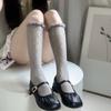 Hollow Flower Ruffle Socks Colorful Fishnet Calf Socks Dopamine Lulicore Socks  Lolita