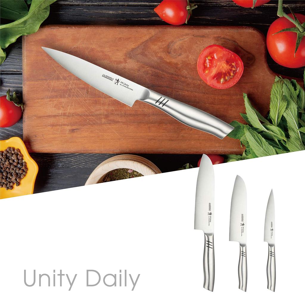 Henckels Unity Daily Нержавеющая сталь Нож для чистки овощей и фруктов Посудомоечная машина Маленький нож для чистки фруктов Японский Henckels 130 мм, Безопасный, Нож, [Официальный дилер]