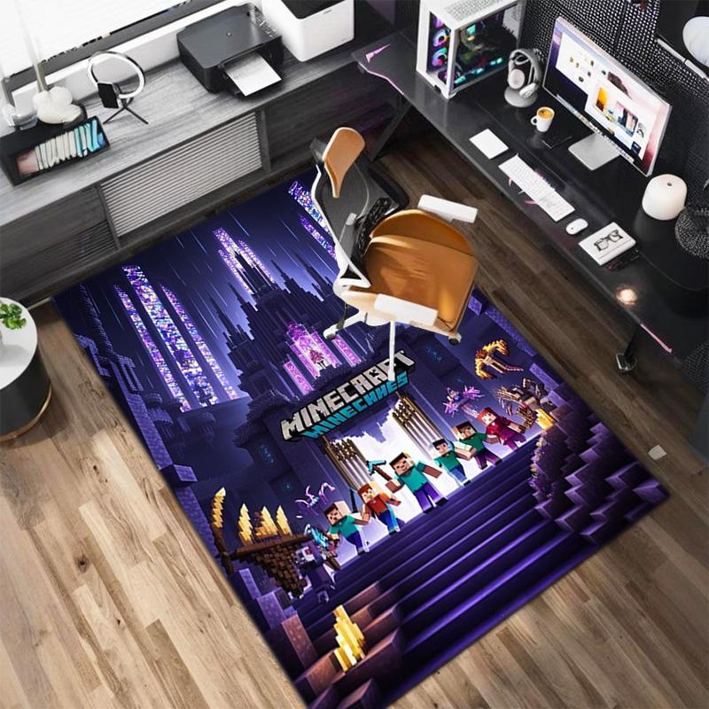 Classic sandbox Xbox game Minecraft carpet carpet home living room decoration table and chairs anti slip door mat outdoor picnic mat carpet A13