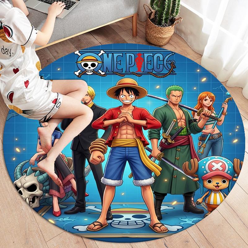 One Piece Round Area Rug Carpet Rug For Living Room Bedroom Sofa Playroom Decor Nonslip Floor Mat