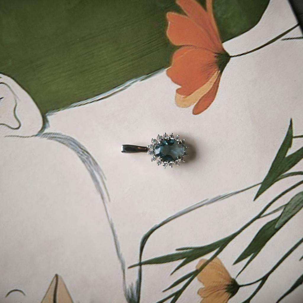 Серебряная подвеска с топазом Лондон Блю 0.746ct (2188544)