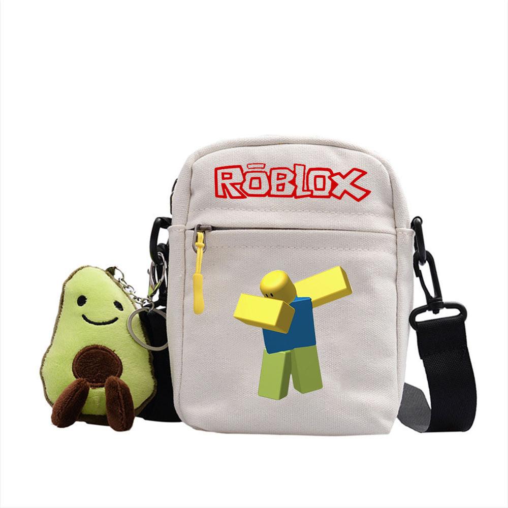 Тканевая сумка через плечо Roblox с принтом персонажа игры и буквой Для повседневных путешествий и школы