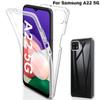 Чехол для телефона Samsung Galaxy A22 5G 360° двойной прозрачный силиконовый мягкий противоударный