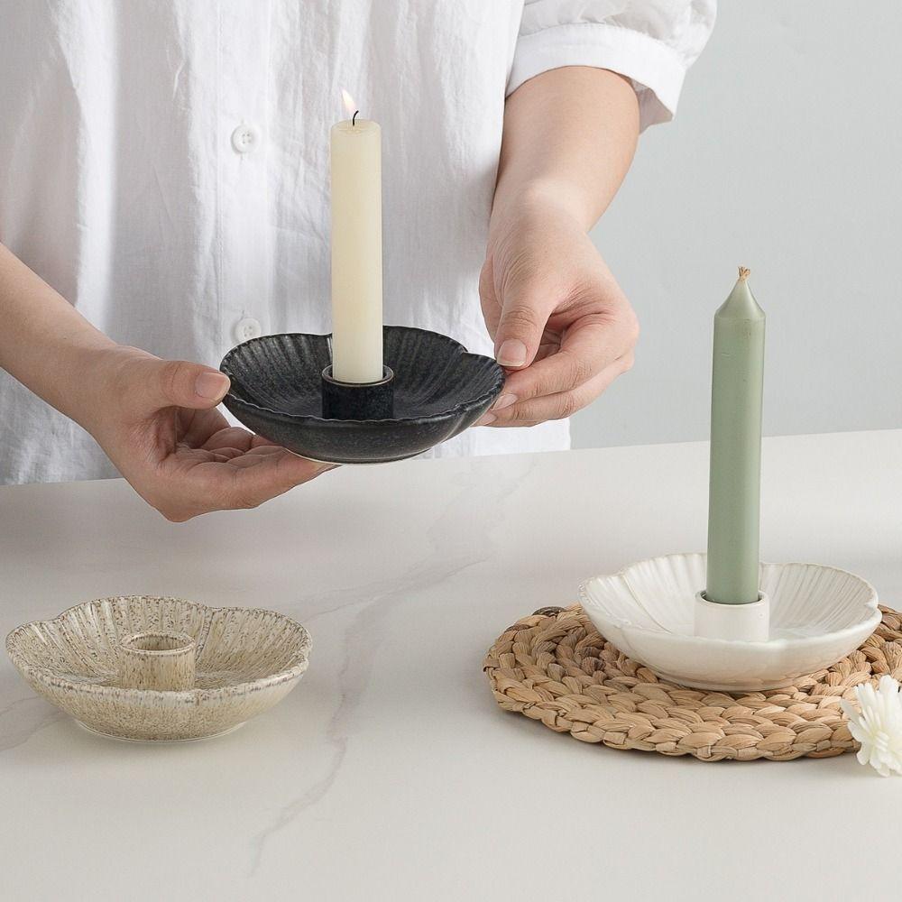 Ceramic Candle Holder Multifunctional Decorative Candlestick Holder Home Decoration
