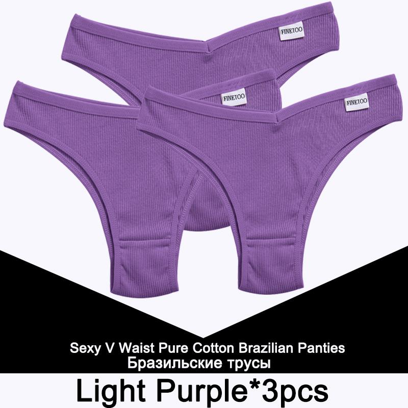 3PCS/Set Panties Women Cotton Lingerie Female Thongs Sexy Underwear Low-Rise Underpant Bikini Brazilian Briefs