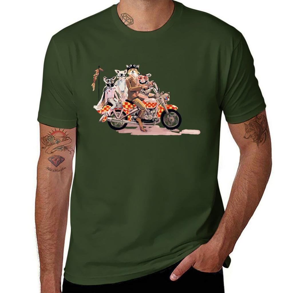 Nice Keepsake fantastic mr fox family on a motorbike Awesome For Music Fan Tshirt anime plus size tops plain t shirts men
