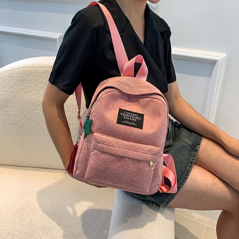Yogodlns Повседневный женский рюкзак женские школьные сумки для колледжа дорожный рюкзак вельветовые сумки через плечо для девочек-подростков спортивный рюкзак