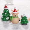 Кукольный домик Олень Сказочный сад Фигурки Санта-Клауса Рождественский аксессуар Миниатюрная елка Рождественская елка Миниатюрный снеговик
