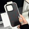 Милый тонкий чехол с принтом вишенки и текстурой кожи для iPhone 17 Air 17 Pro Max 16 15 14 13, мягкий ТПУ, противоударный, матовый чехол для телефона