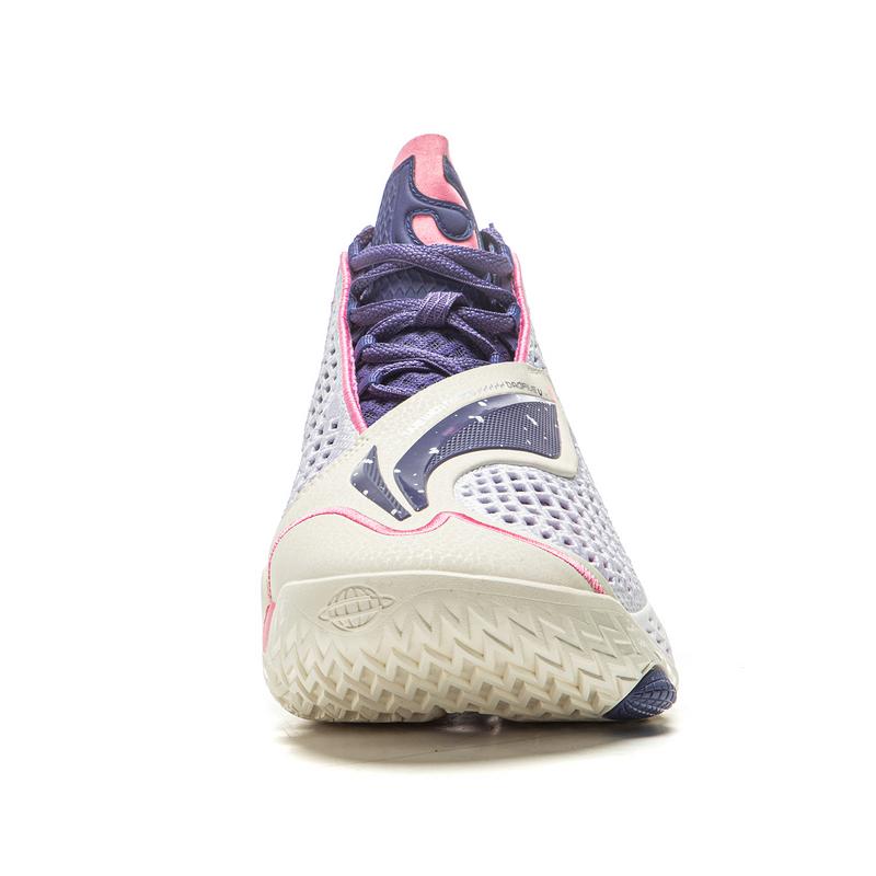 Li Ning BadFive 5 Нескользящие, Износостойкие, Дышащие, Упругий захват, Средняя высота, Баскетбольные кроссовки, Мужские, Белые ABFV025-9