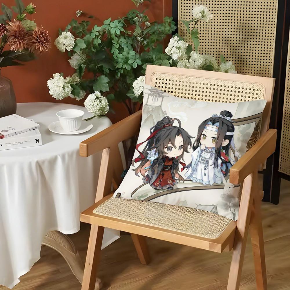 MMo DDao ZZu SShi Cushion Cover Silky Short Plush Invisible Zipper Dustproof Sofa Pillow Case for Home Decor