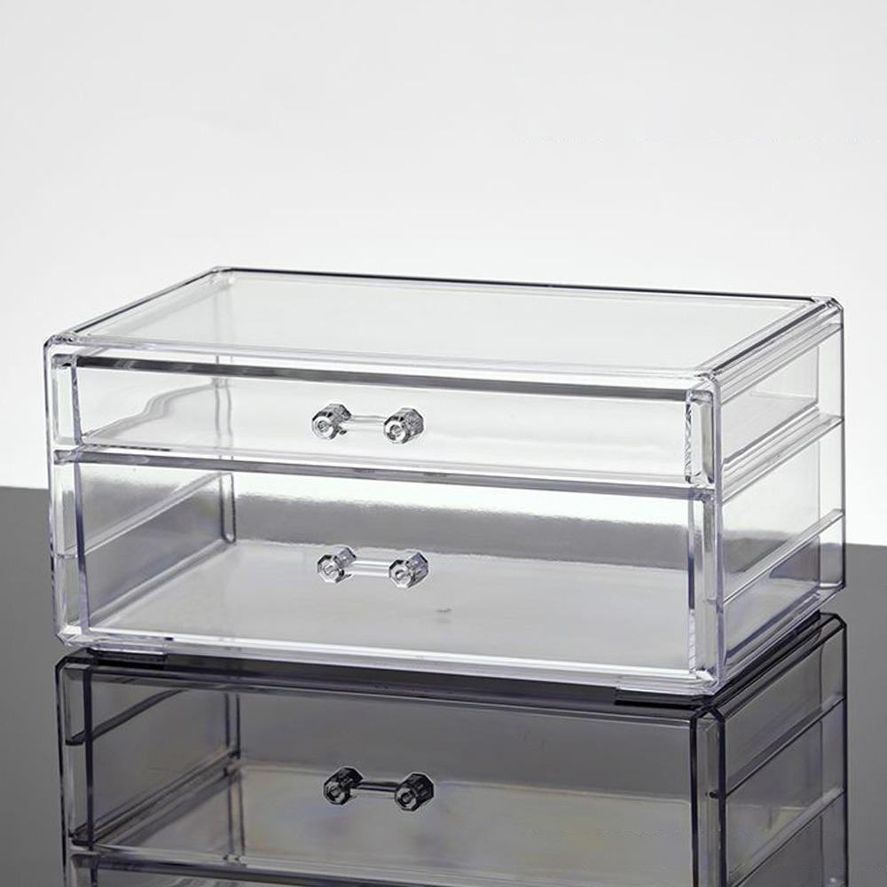 Large Capacity Drawer Storage Box Plastic Cosmetic Storage Box for Makeup Jewelries Gadgets