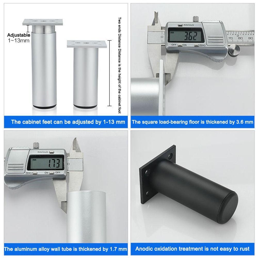 Aluminium Alloy Furniture Legs Adjustable Nightstand Storage Box Leg  Furniture Accessories